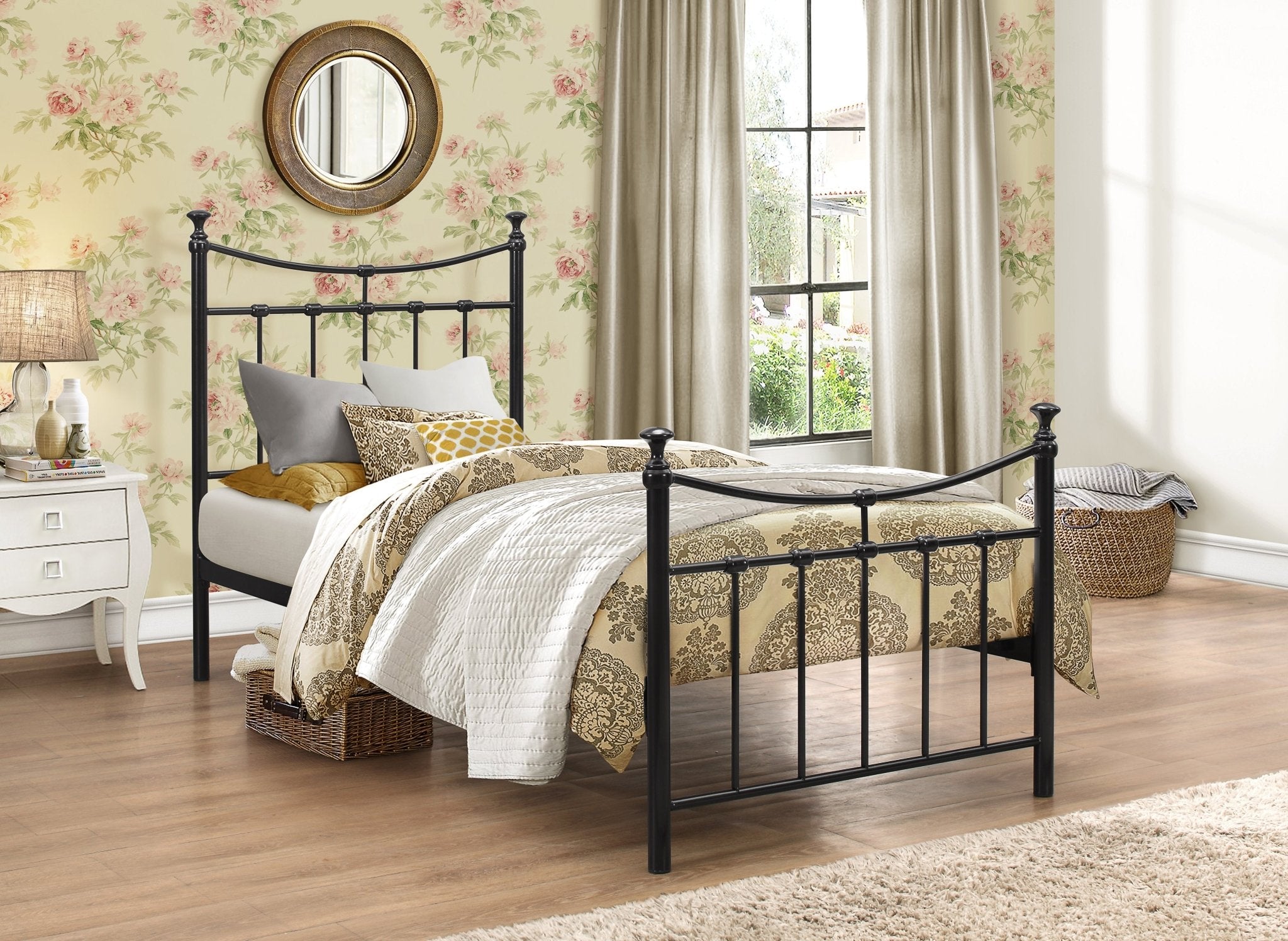 Emily Single Bed - Black - Bedzy UK modern and affordable home furniture England