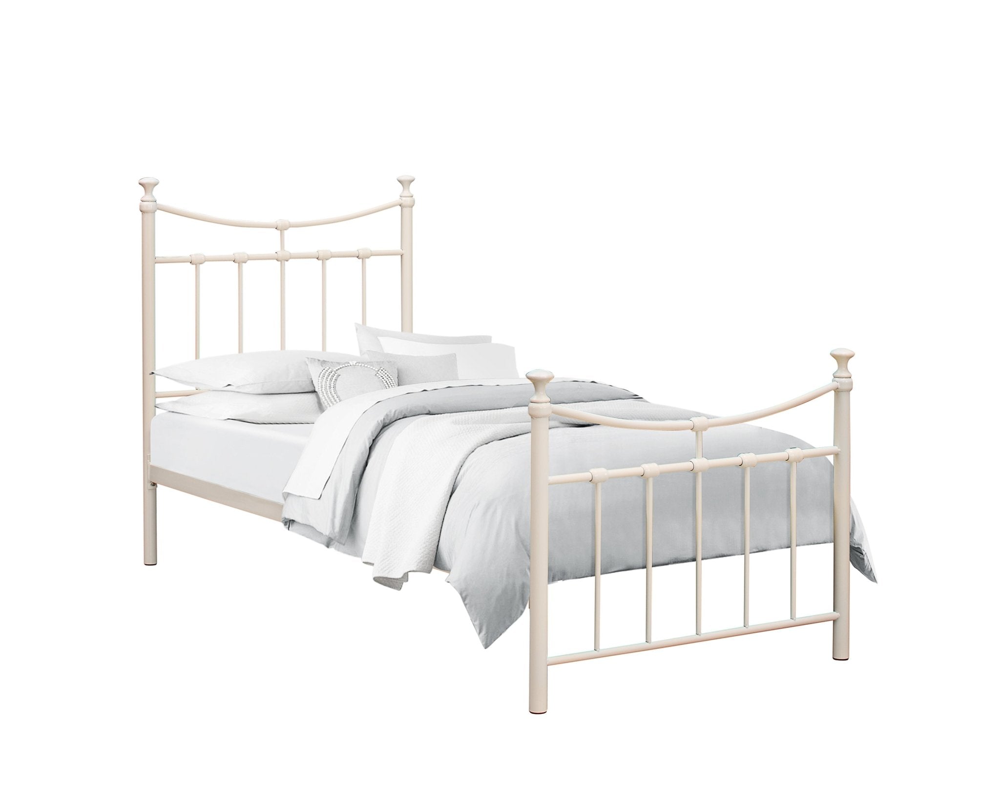 Emily Single Bed - Cream - Bedzy UK modern and affordable home furniture England