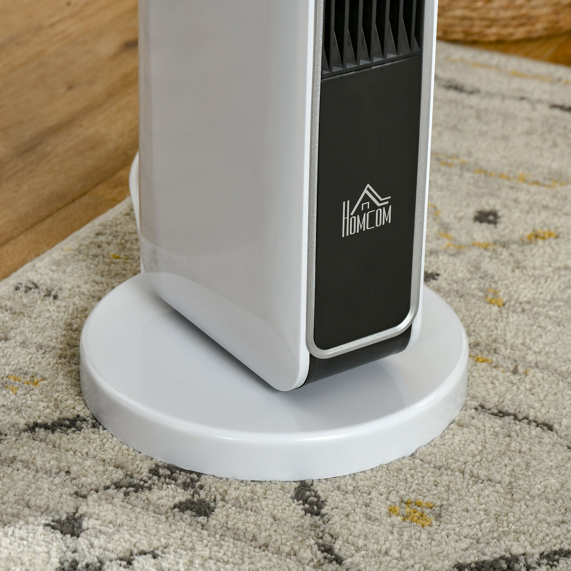 Oscillating Ceramic Tower Heater, Space Heater with Remote Control, 8H Timer, Tip-Over & Overheat Protect, 1000W/2000W