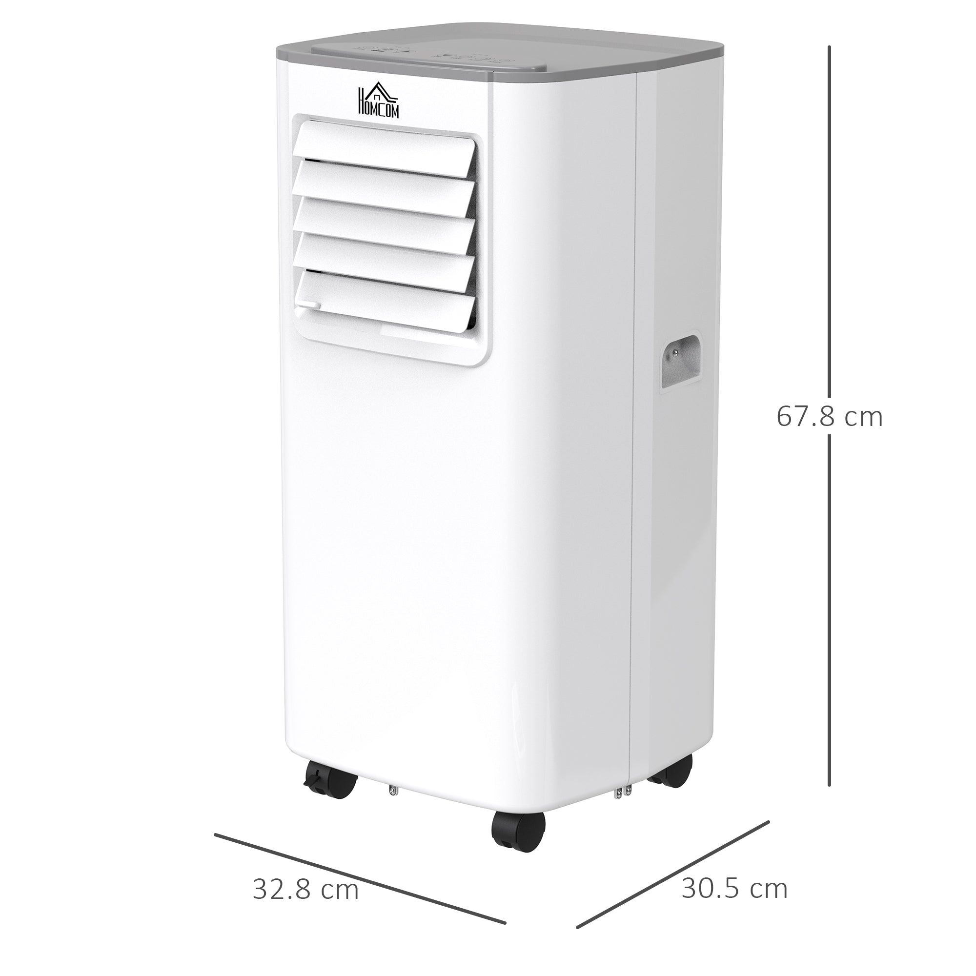 5000 BTU 4-In-1 Compact Portable Mobile Air Conditioner Unit Cooling Dehumidifying Ventilating w/ Fan Remote LED 24hTimer Auto Shut Down White