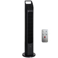 Oscillating Tower Fan with Remote, 4H Timer, 3 Speeds, Quiet Cooling Floor Fan for Home Bedroom Office - Black