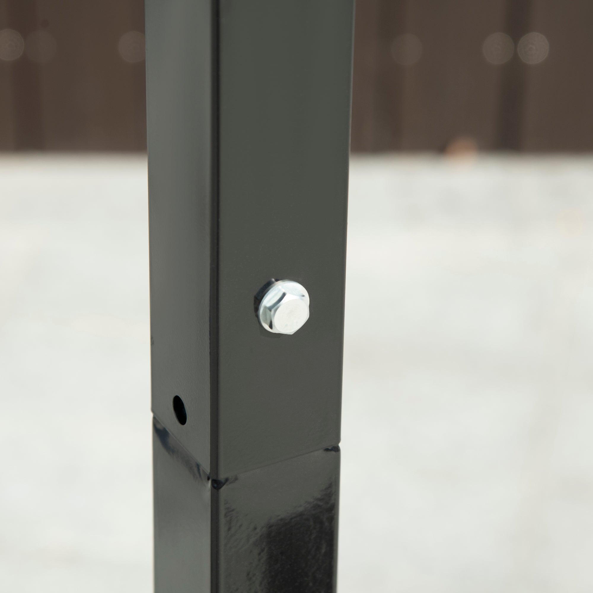 Adjustable 2.1-2.6m Basketball Hoop and Stand with Weighted Base and Wheels - Black Red Orange