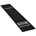 Professional Rubber Darts Mat with 4 Throwing Distances - Black