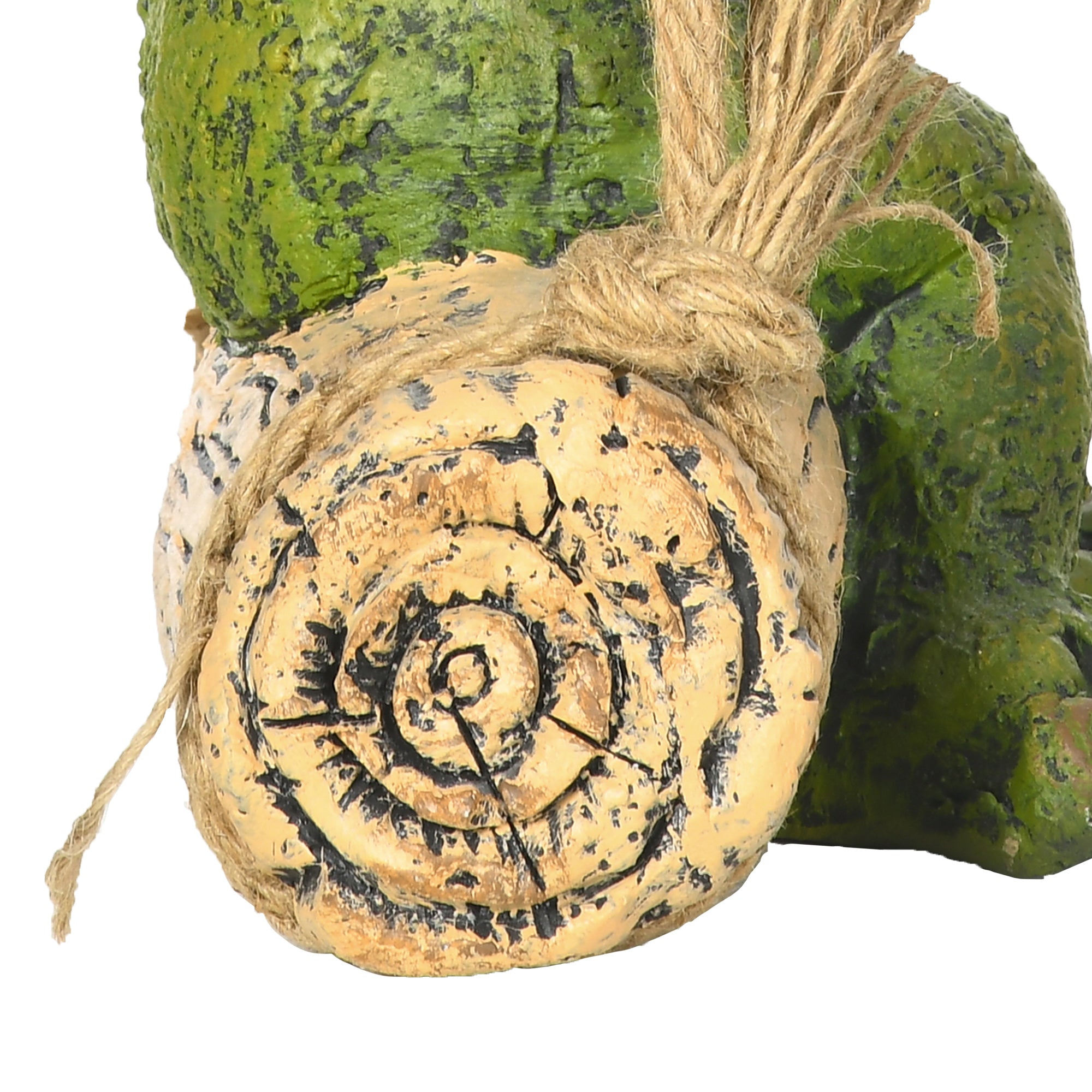 Hanging Garden Statue, Vivid Frog on Swing Art Sculpture, Outdoor Ornament Home Decoration, Green