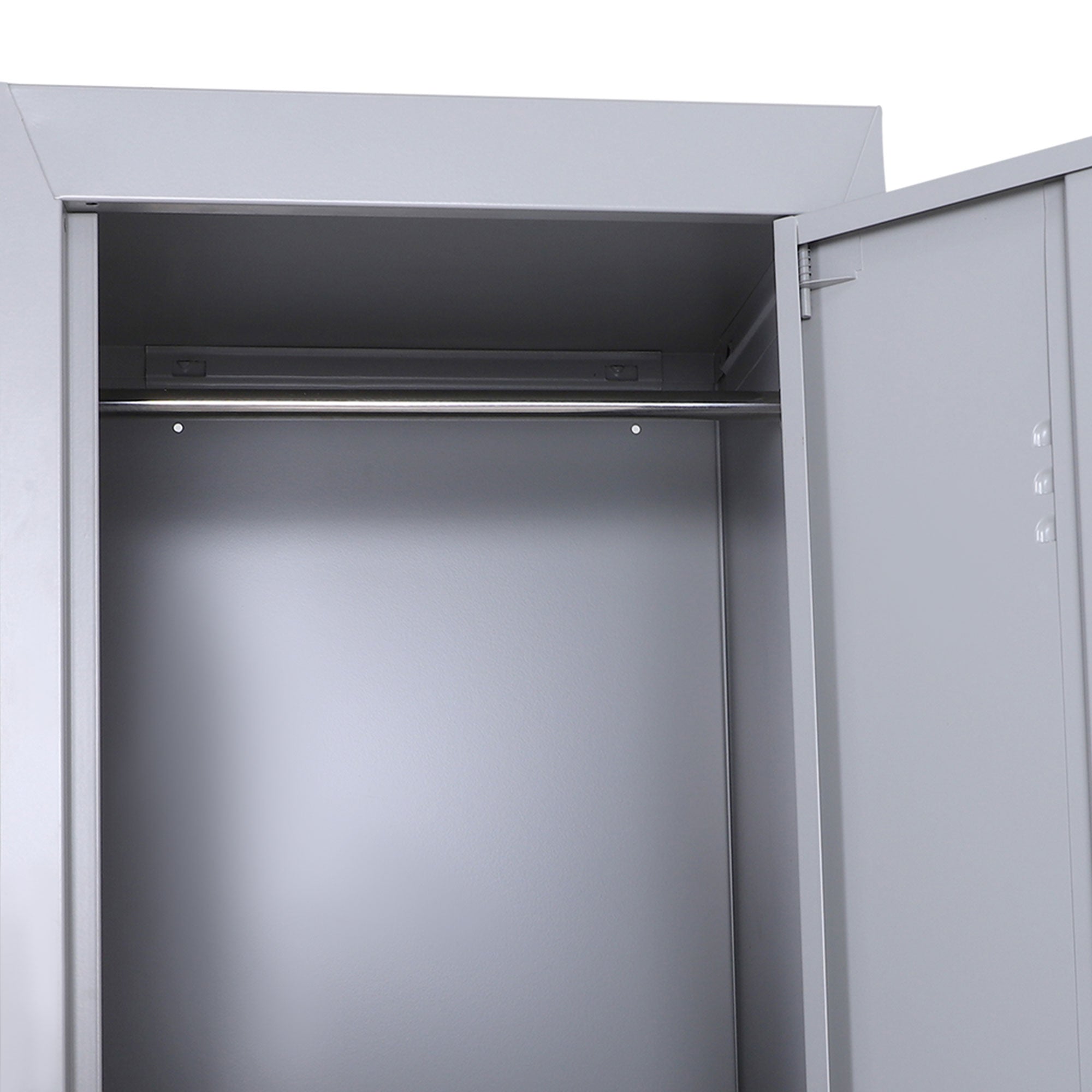 Locker Cabinet Storage Cold Rolled Steel w/ Shelves Vertical Cupboard Grey 38 x 46 x 180 cm