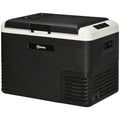 40L Portable Car Refrigerator with Compressor and Dual Power - Black
