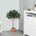 3ft Artificial Olive Tree Indoor Plant with Orange Pot - Orange