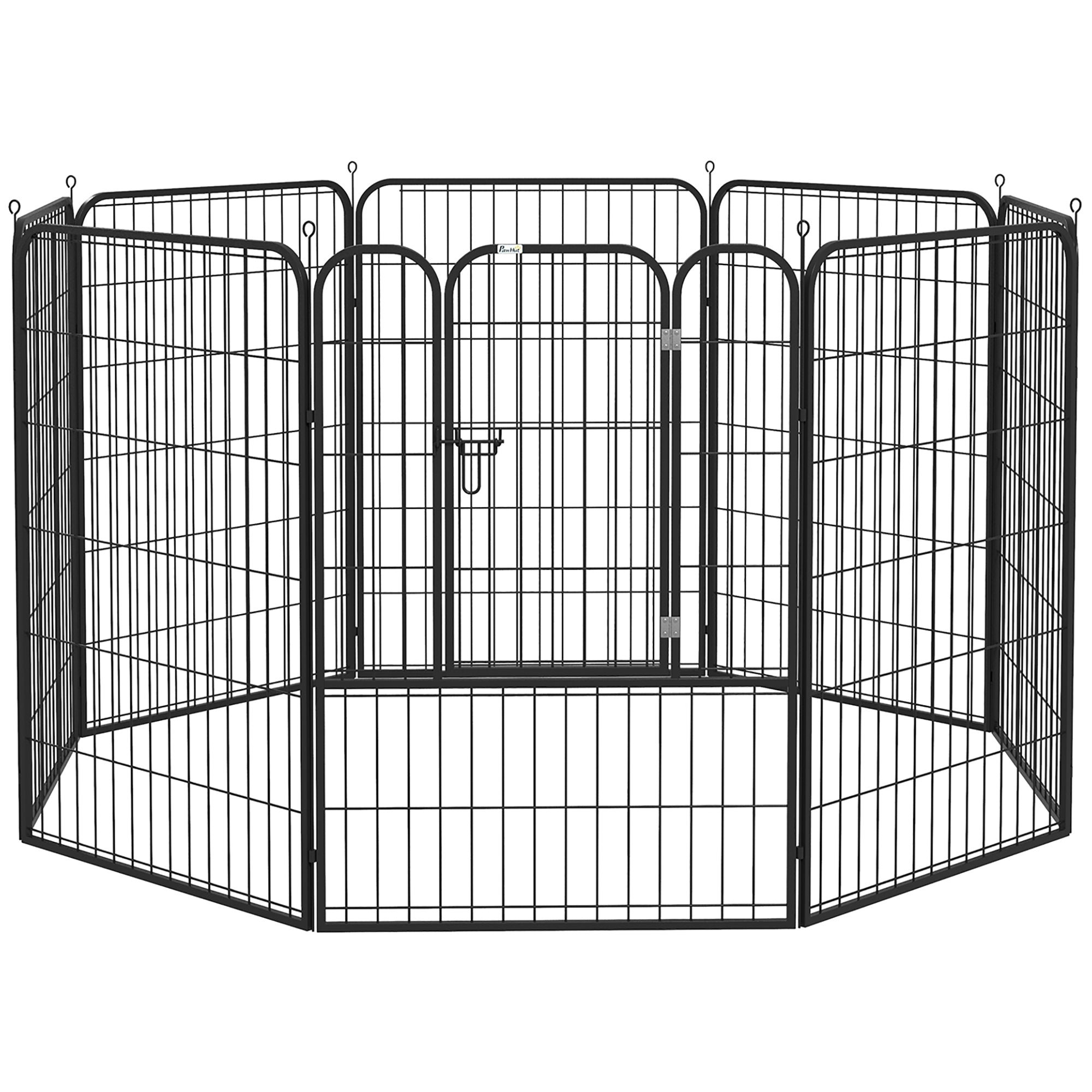 Heavy Duty 8 Panel Dog Play Pen Pet Playpen for Puppy Rabbit Enclosure Foldable Indoor Outdoor 80 x 100 cm