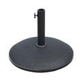 25kg Round Concrete Umbrella Base Stand for 35-48mm Poles 50cm - Black