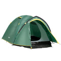 Waterproof 2 Person Dome Camping Tent with Large Windows - Green and Yellow