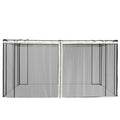Set of 4 Gazebo Sidewall Mosquito Netting Panels - Beige