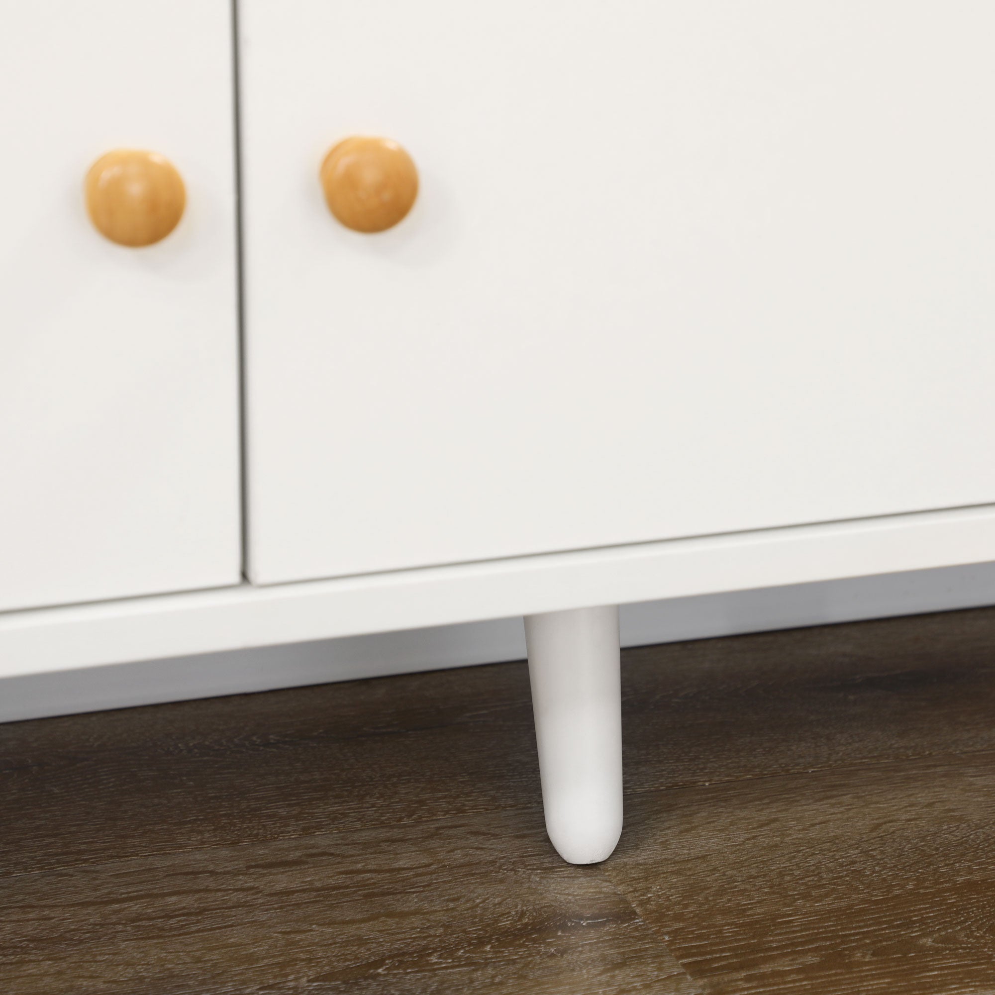 Kitchen Cupboard, Microwave Cabinet, Storage Cabinet with Doors, Drawer, Adjustable Shelves, White