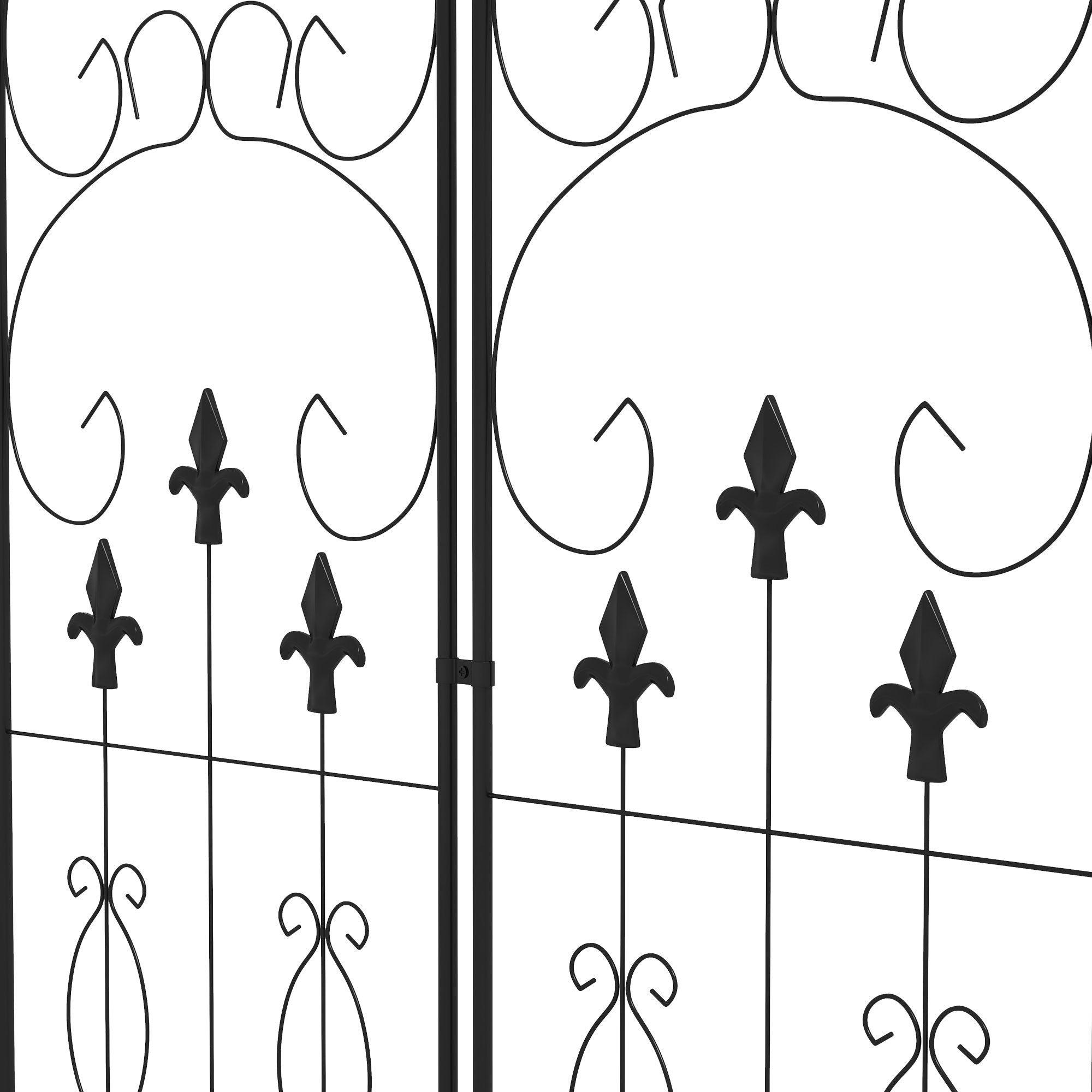 Metal Trellis Set of 2, Garden Trellis for Climbing Plants Support Frames, Scrolls Design