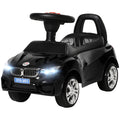 Ride On Baby Toddler Foot-to-Floor Sliding Car Walker with Music and Storage - Black