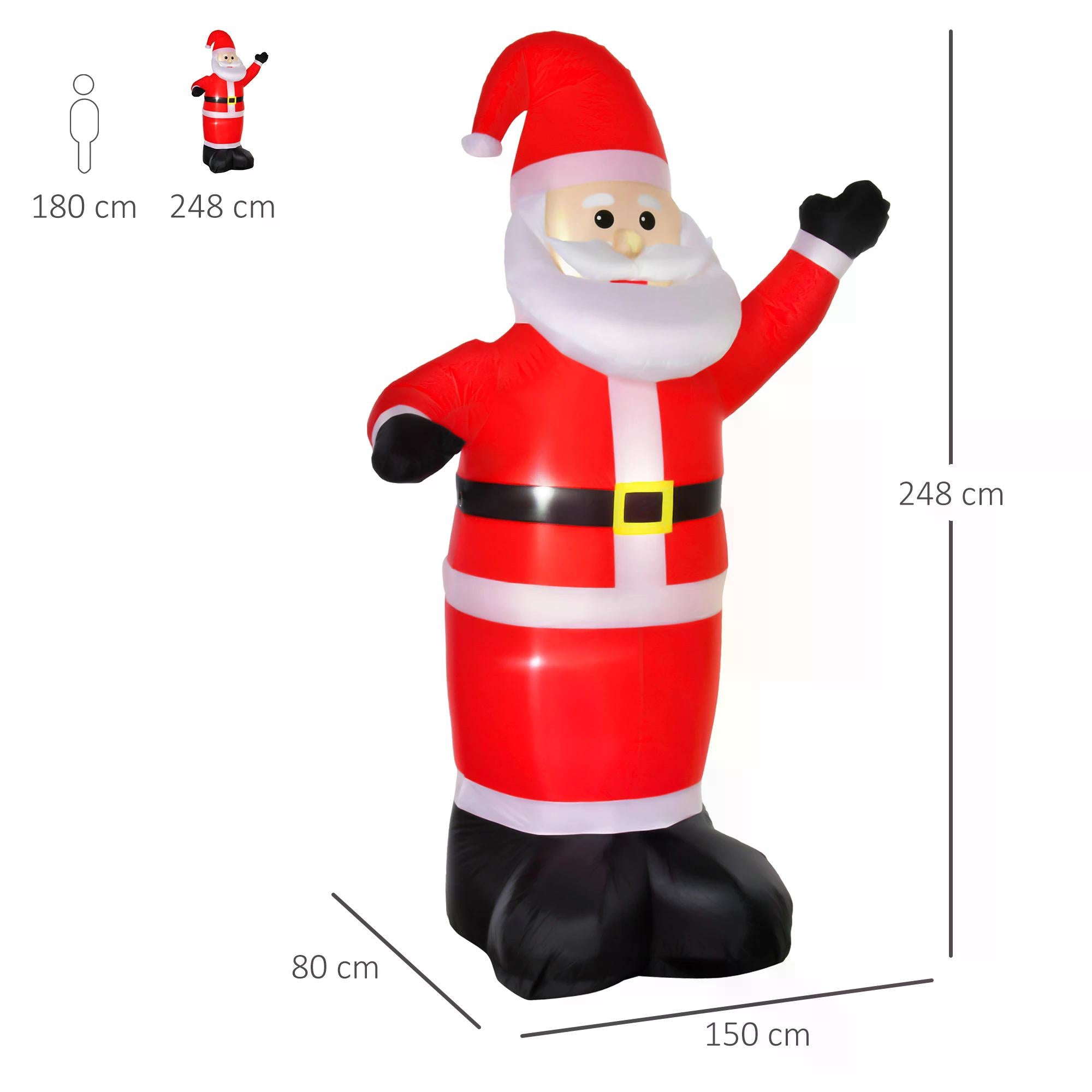 Inflatable 2.4m Santa Claus W/LED lights