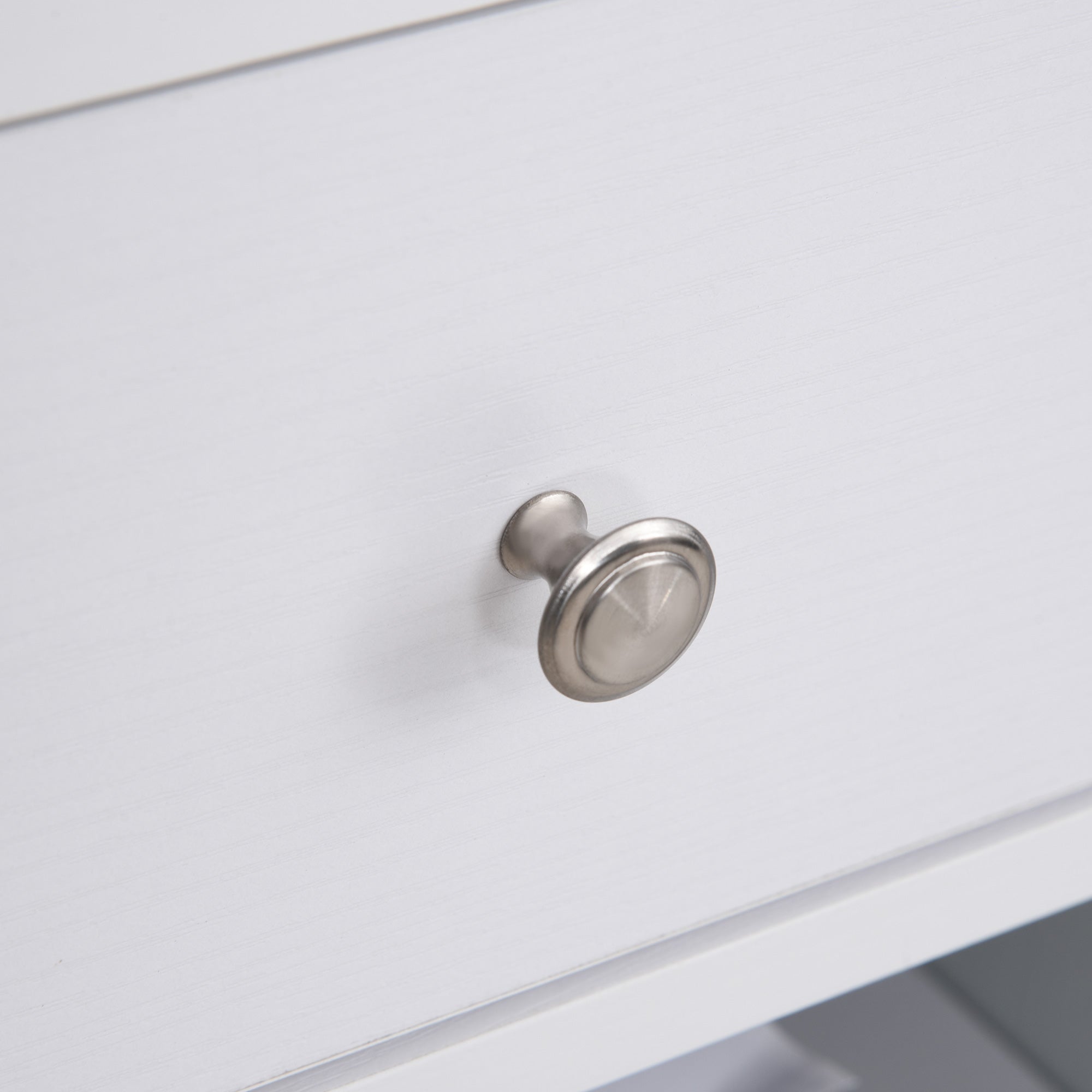 Mobile Printer Stand Rolling Cart Desk Side with CPU Stand Drawer Adjustable Shelf and Wheels White