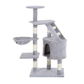 Cat Tree Kitten Scratching Post Climbing Activity Center 125cm - Grey