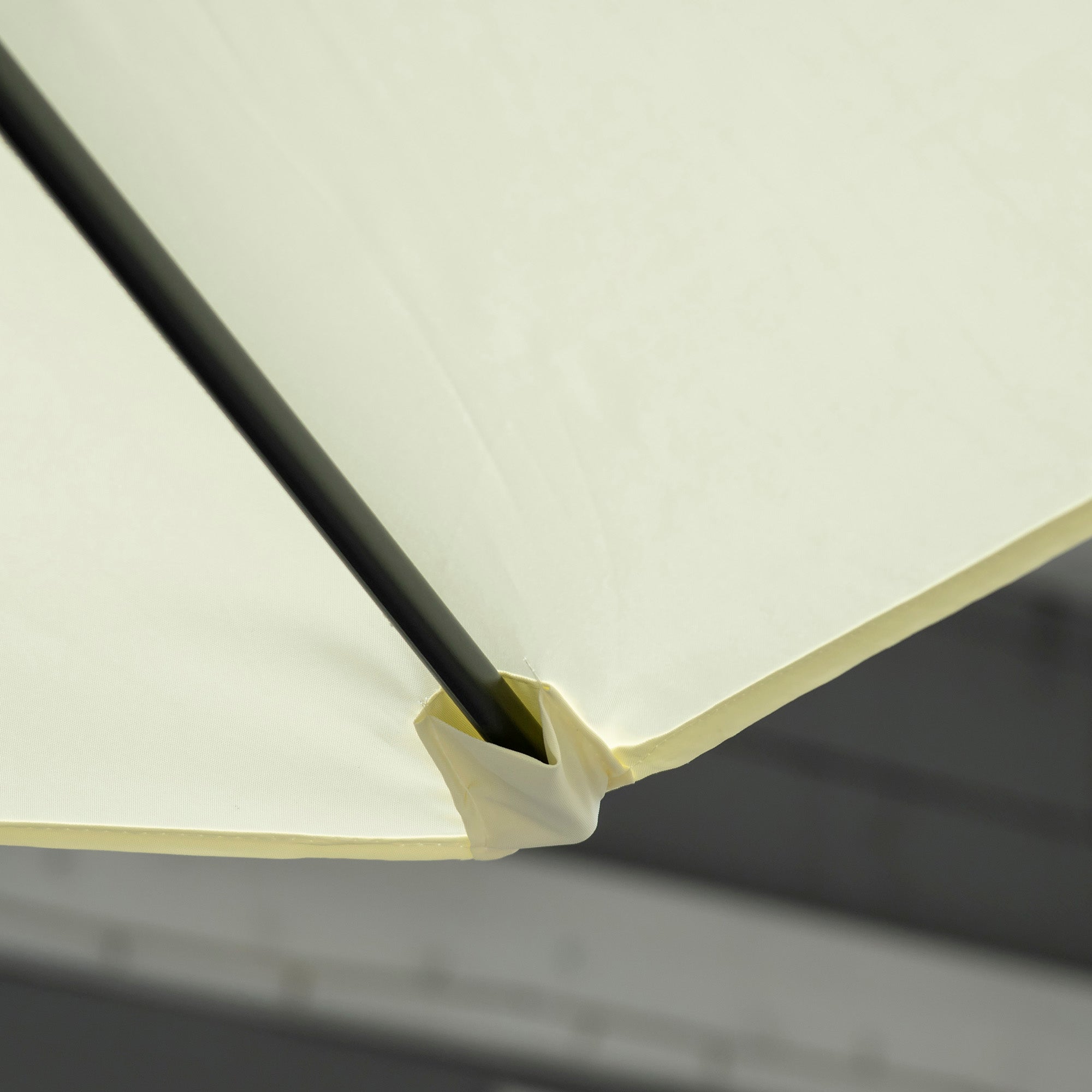 2.5 Metre Garden Cantilever Parasol Set with Cross Base - Beige