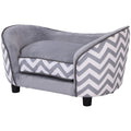 Dog Sofa for XS Dogs with Removable Sponge Cushion - Grey