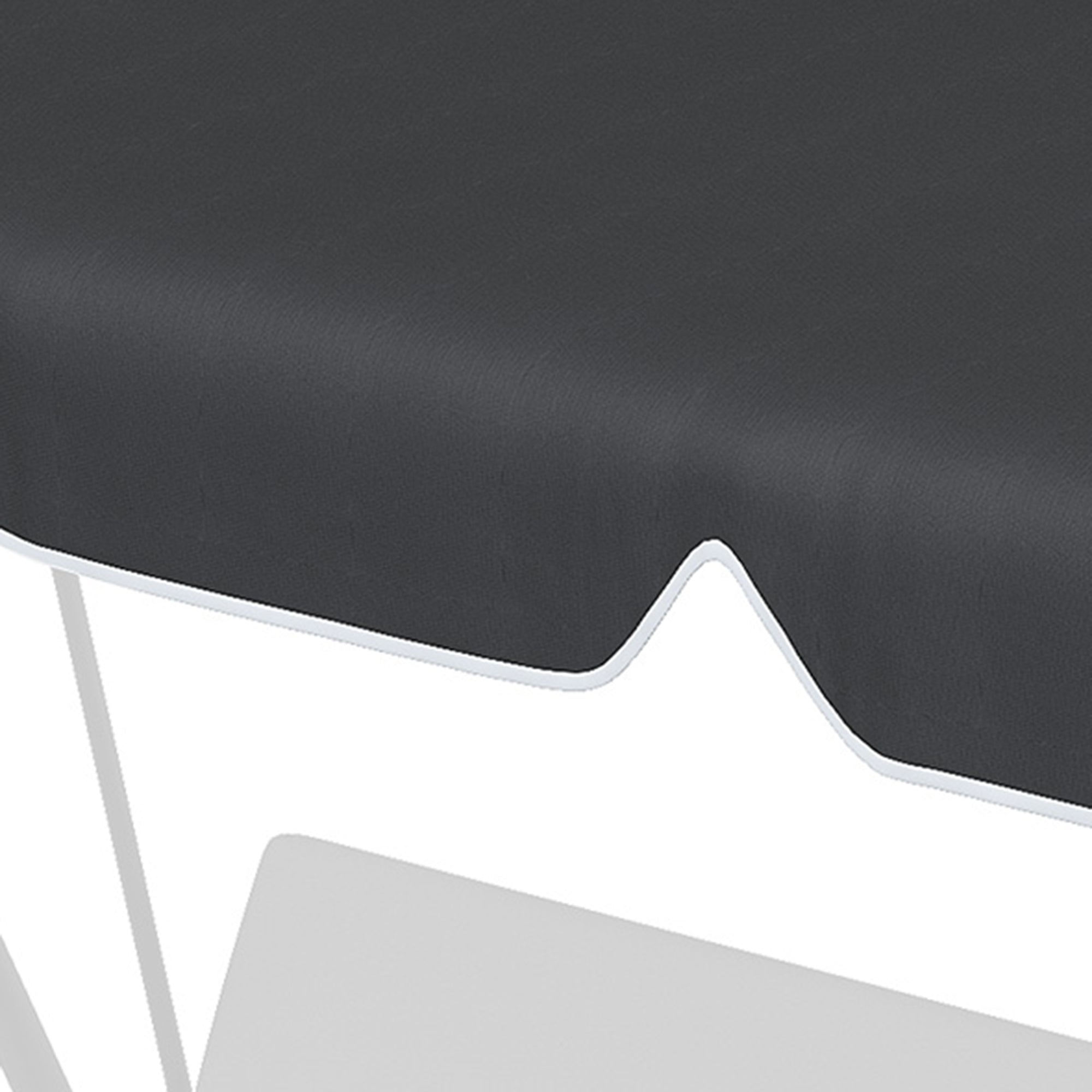 2 Seater Garden Swing Canopy Replacement Cover, UV50+ Sun Shade (Canopy Only), Black