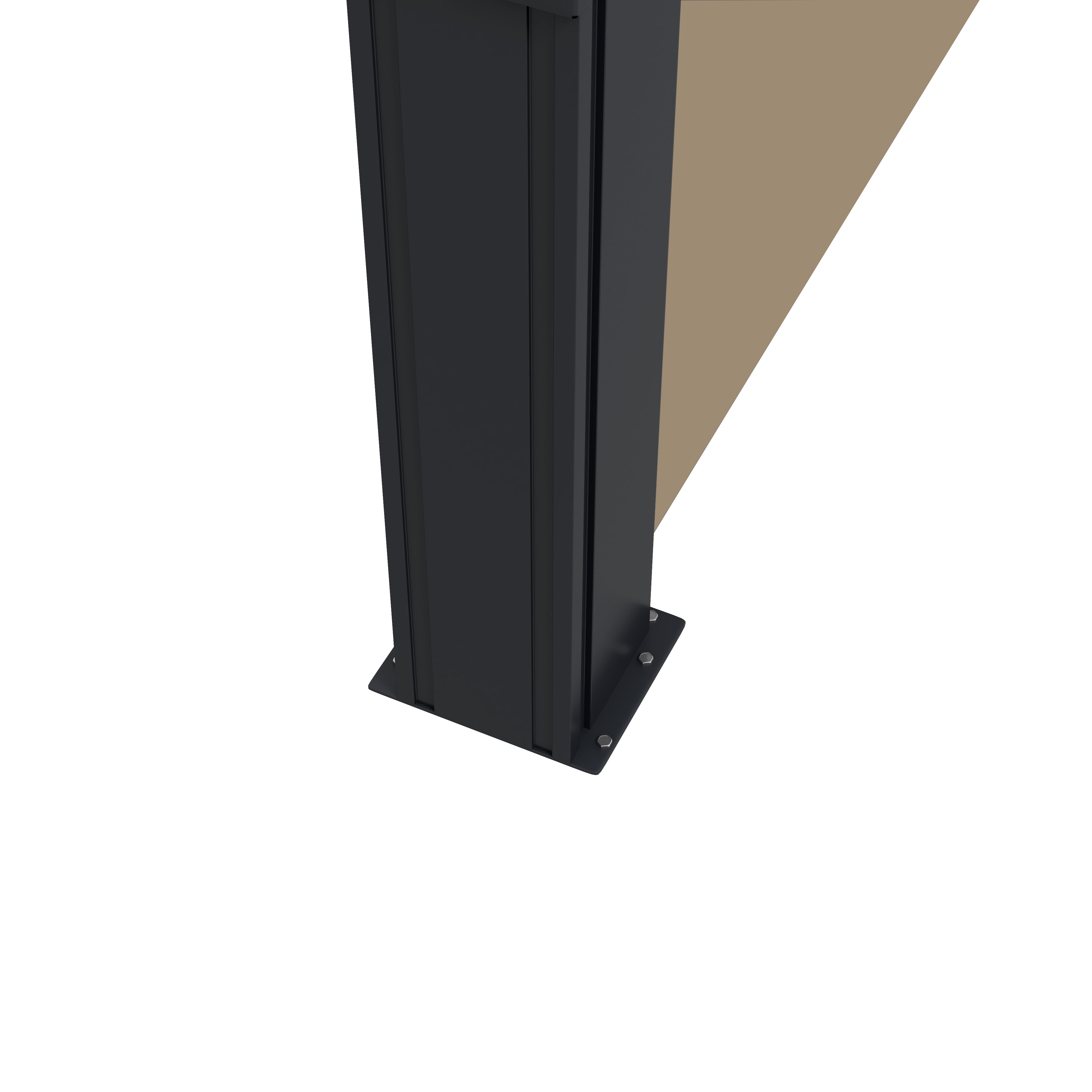 Retractable Outdoor Privacy Screen Awning with UV Protection - Khaki