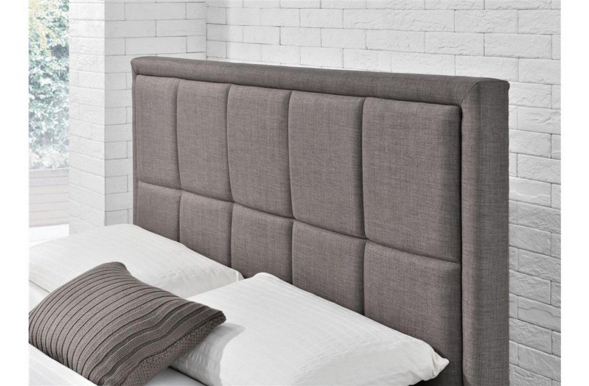 Hannover Small Double Ottoman Bed Grey - Bedzy UK modern and affordable home furniture England