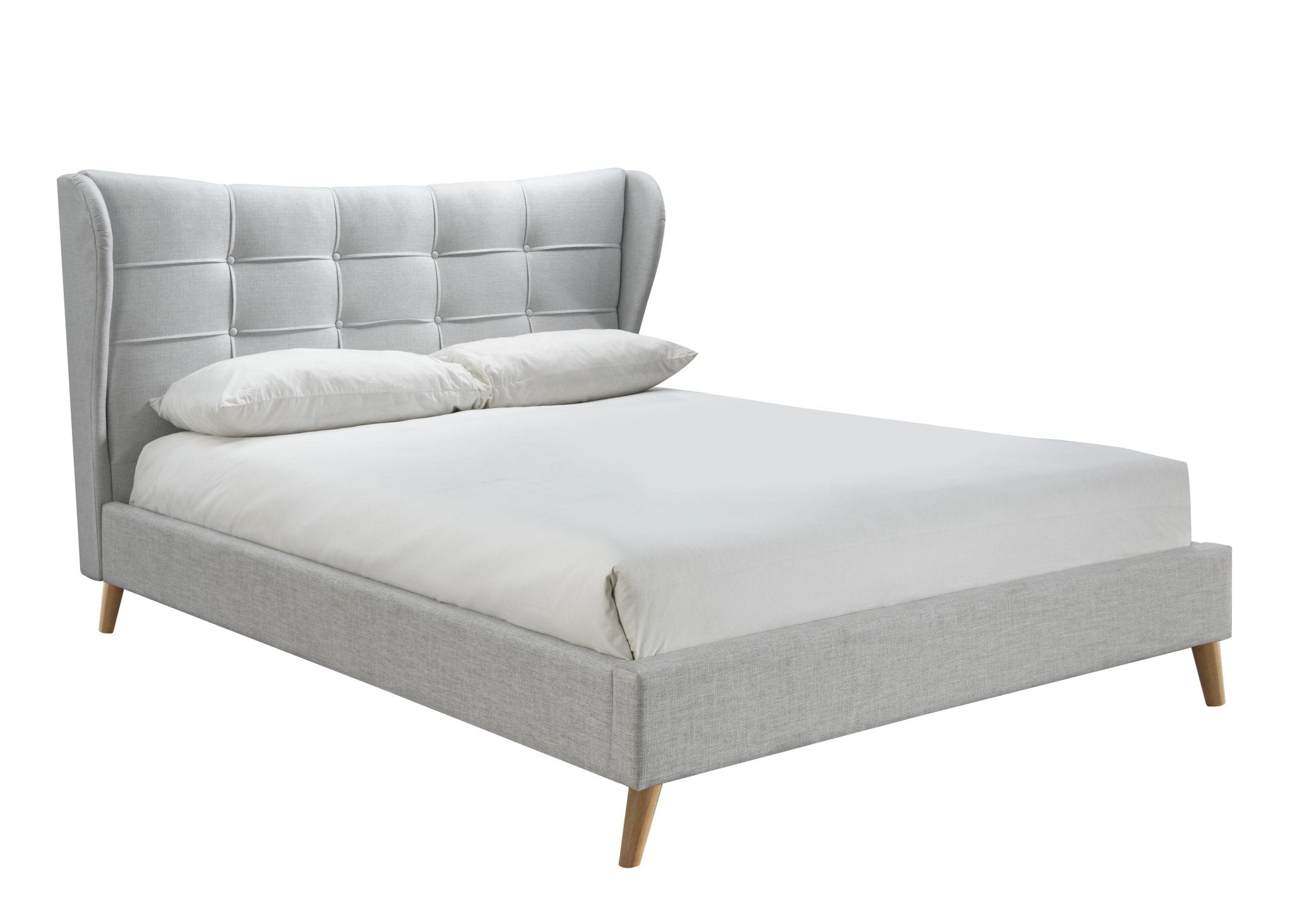 Harper Double Bed Grey - Bedzy UK modern and affordable home furniture England