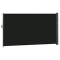 Retractable 3x2M Sun Awning Privacy Screen with UV Protection - Black