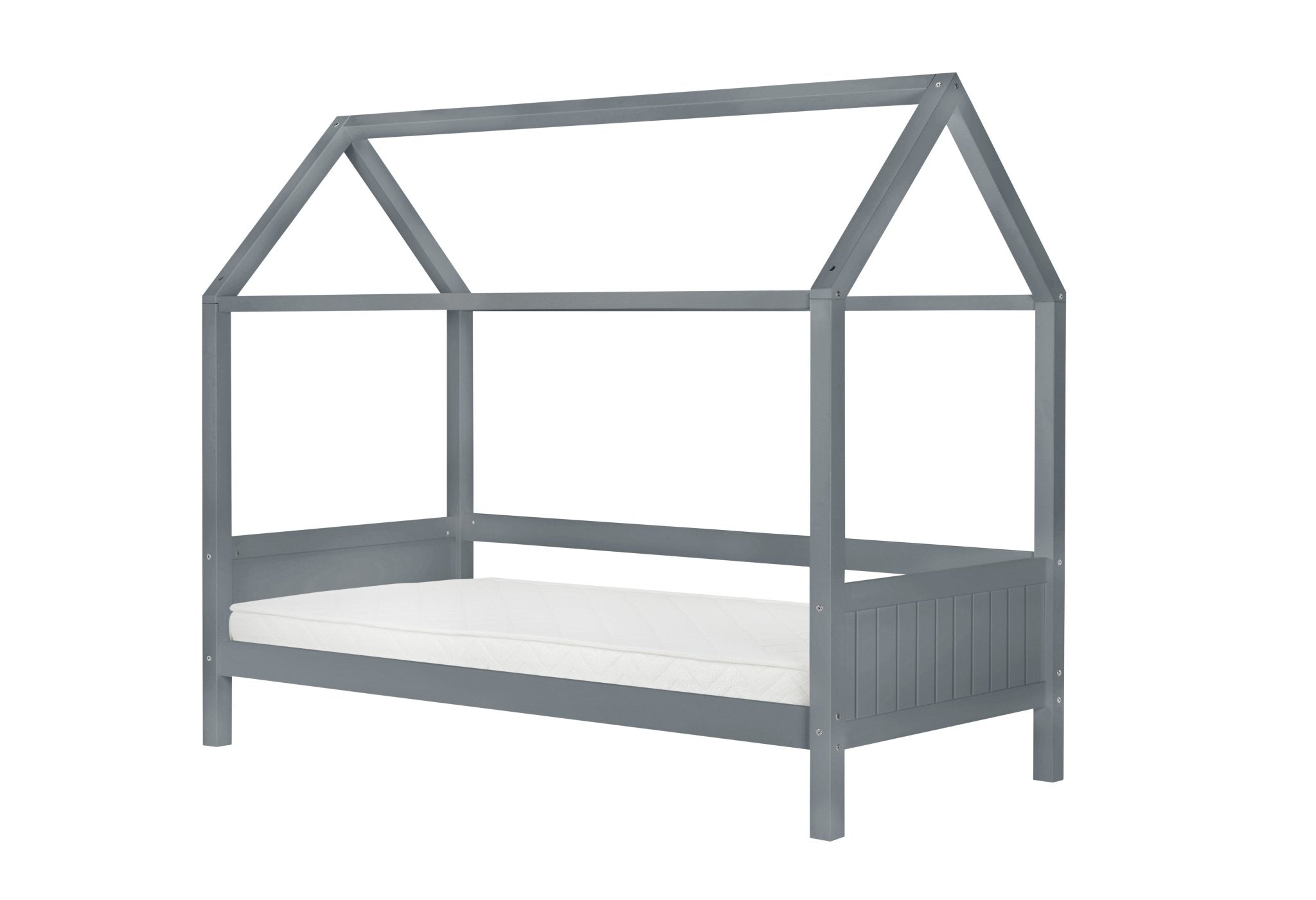 Home Single Bed - Grey - Bedzy UK modern and affordable home furniture England