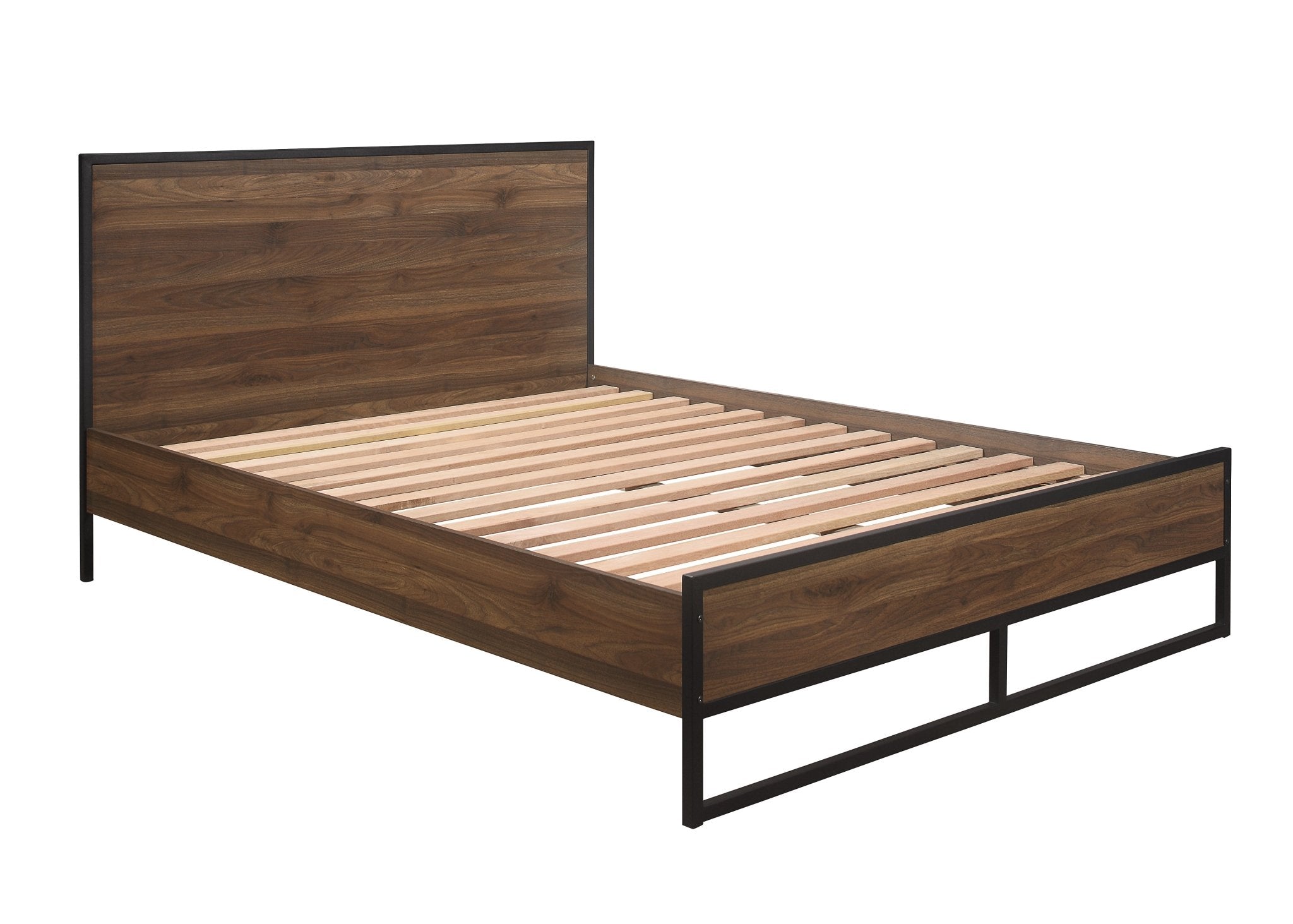 Houston Double Bed Brown - Bedzy UK modern and affordable home furniture England