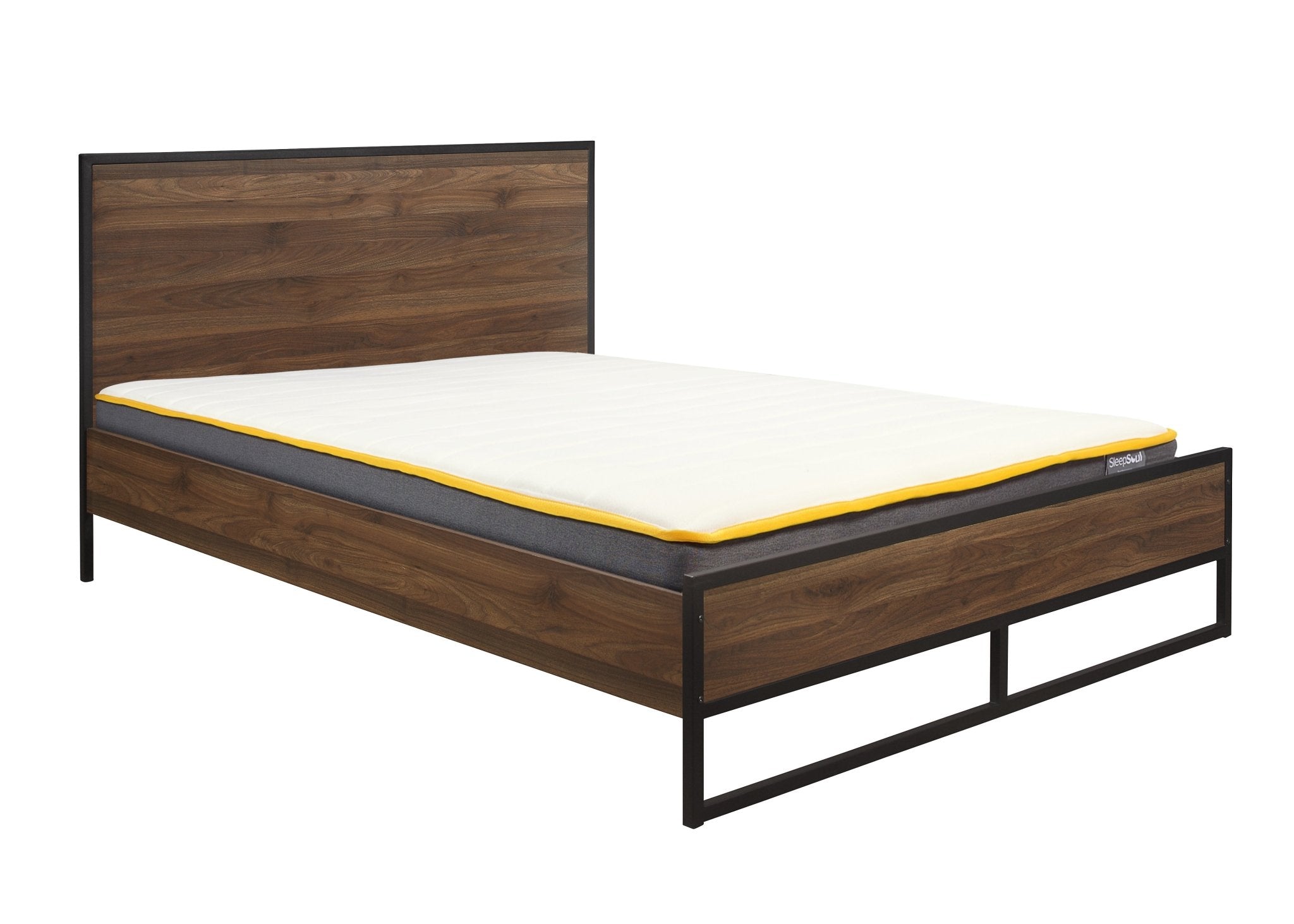 Houston Double Bed Brown - Bedzy UK modern and affordable home furniture England