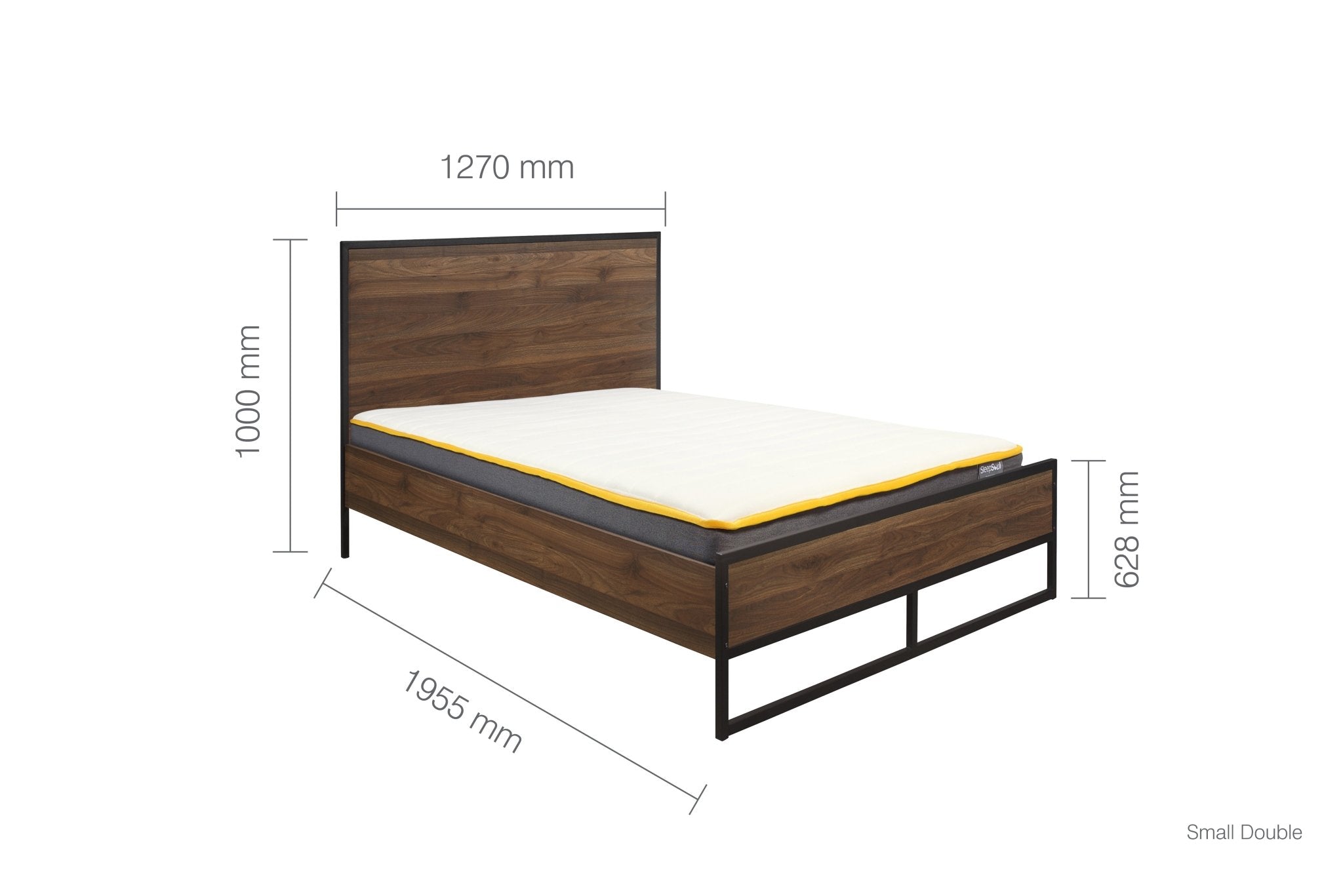 Houston Small Double Bed Brown - Bedzy UK modern and affordable home furniture England