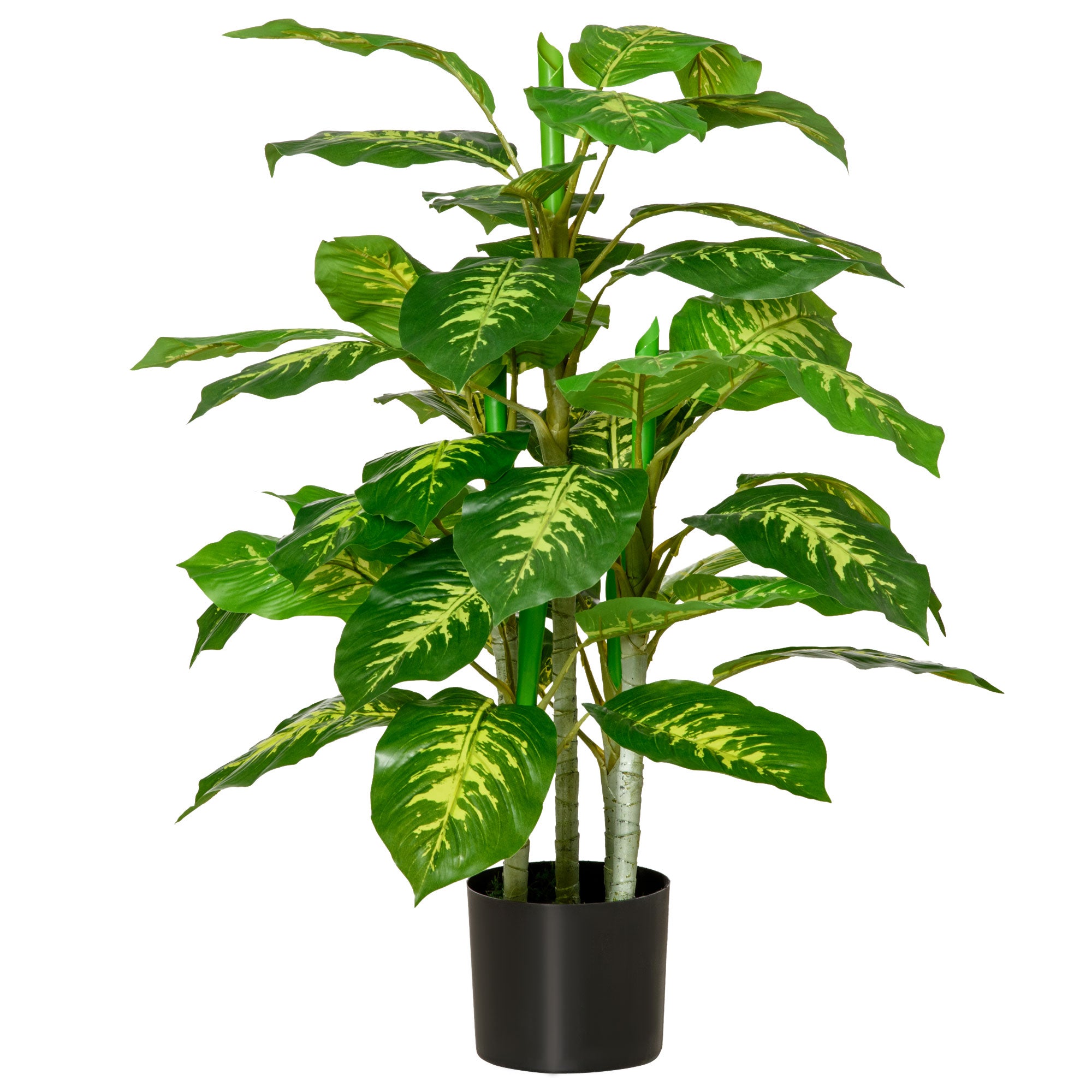 Artificial Evergreen Tree Fake Decorative Plant in Nursery Pot for Indoor Outdoor Décor, 95cm