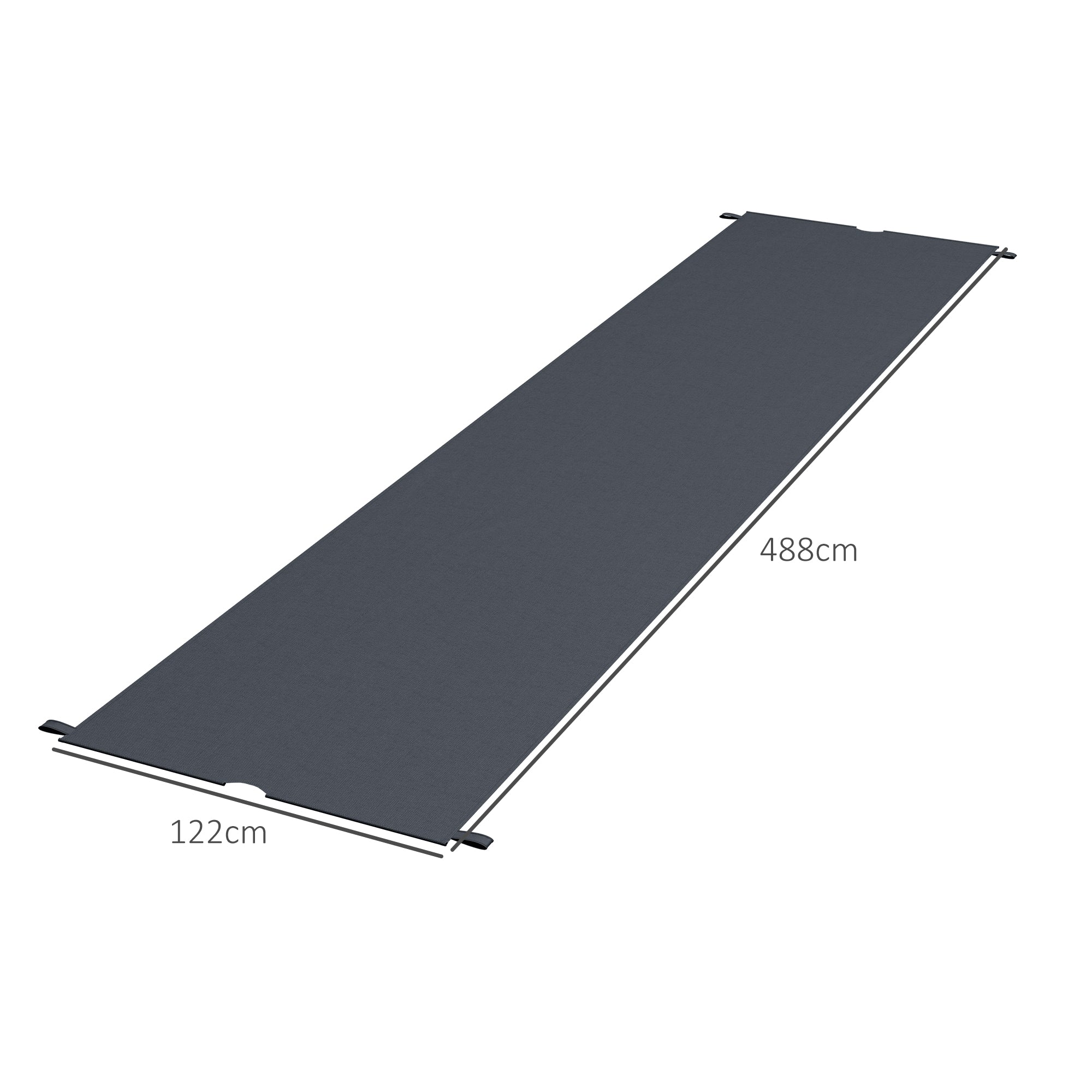 2 Pcs UV Protection Replacement Canopy for 3x3m Pergola - Dark Grey