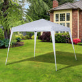 3 x 3 m Pop Up Canopy Tent Slant Leg with Carry Bag, Height Adjustable Party Gazebo - White