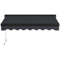 Electric Retractable Patio Awning with LED Lights 295x250 cm - Grey