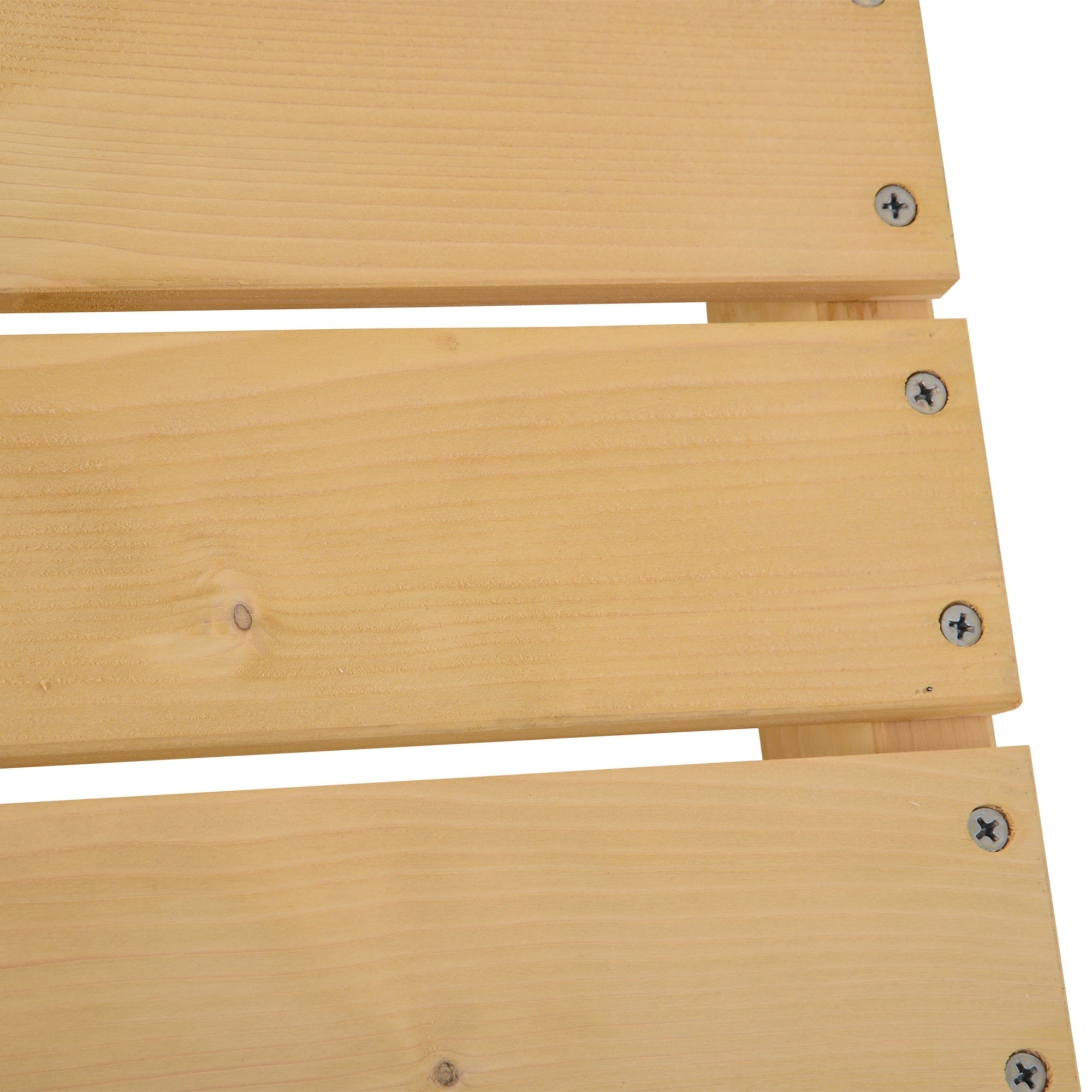 5 Piece 2 Seater Outdoor Wooden Bench Set - Solid Fir Wood Natural Finish