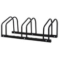 Bike Stand Parking Rack for 3 Bikes Floor or Wall Mount 76L x 33W x 27H cm - Black
