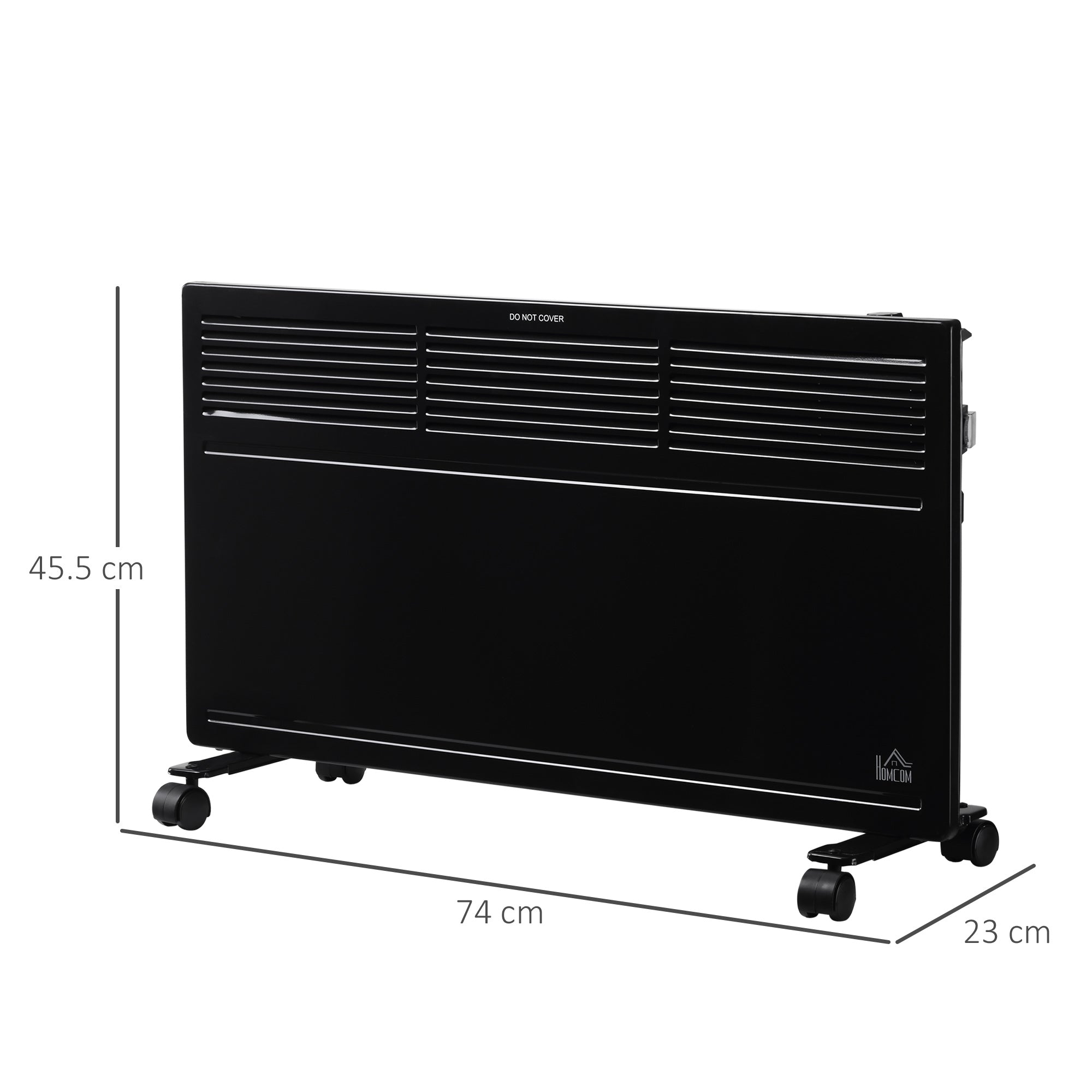 Convector Radiator Heater Freestanding or Wall-mounted Portable Electric Heating with 2 Heat Settings, Adjustable Thermostat and Safety Cut-Off