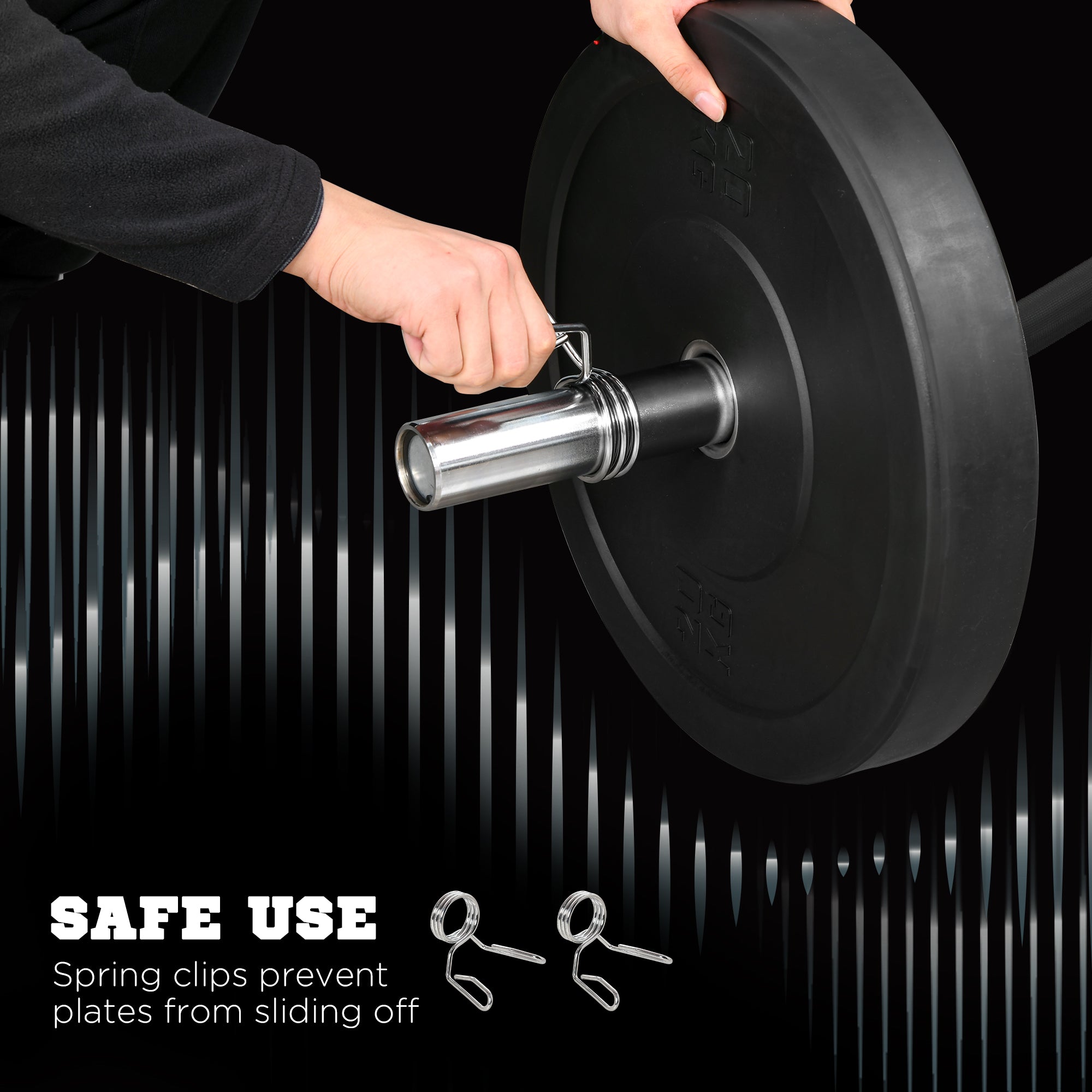 Olympic 120cm EZ Curl Bar & 200kg Barbell Jack Set for 5cm Plates - Black