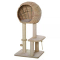 100cm Cat Tree Tower with Sisal Scratching Post, Condo, Perch & Hanging Toys - Beige