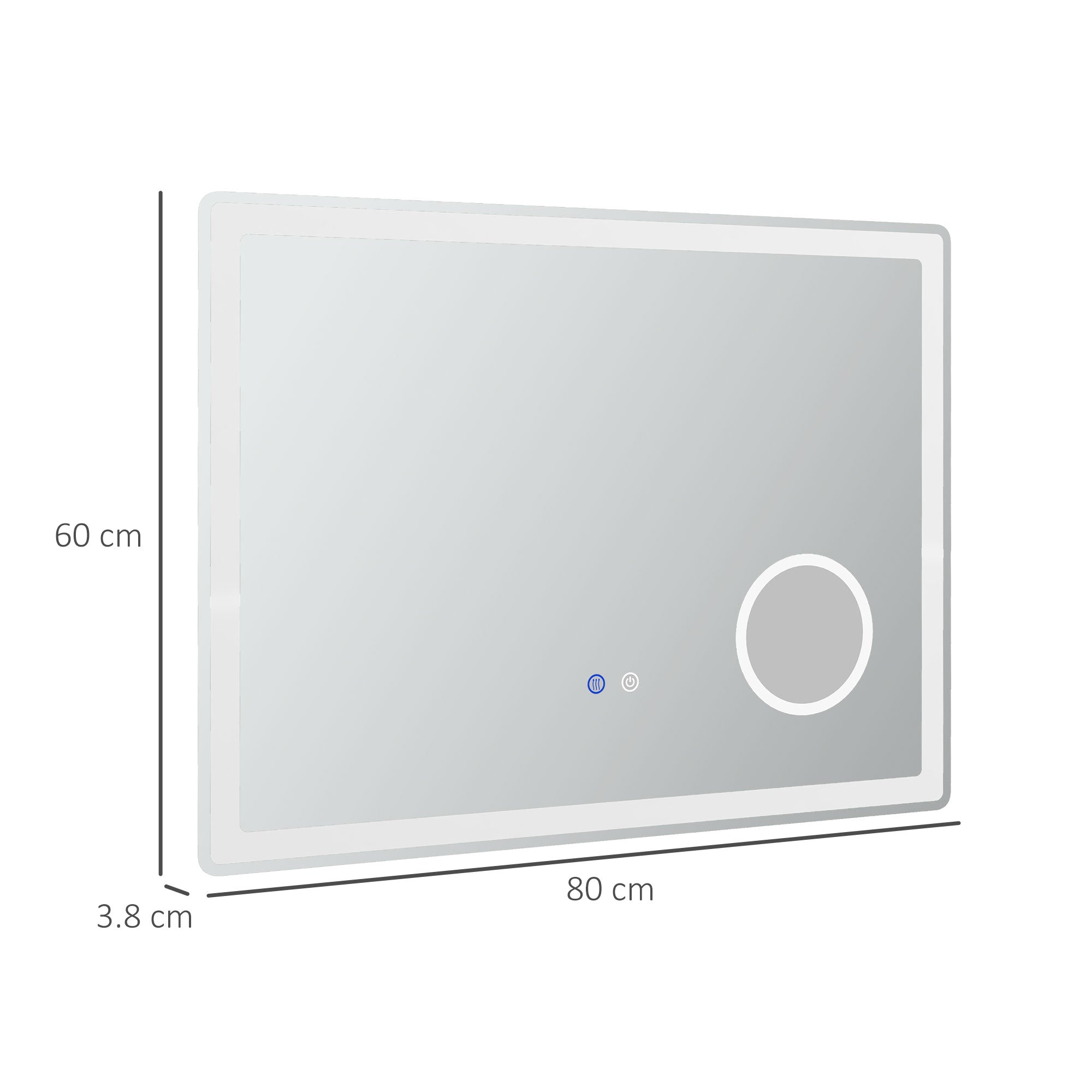 LED Bathroom Mirror with Dimming Lights, 3X Magnifying Mirror, Vanity Mirror with 3 Colour Front and Backlit