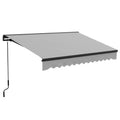 Retractable Electric Awning 295x200cm with Aluminium Frame - Light Grey