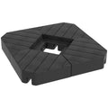 Heavy Duty Cantilever Parasol Umbrella Weights Set of 4, 80kg Sand or 60kg Water Fill - Black