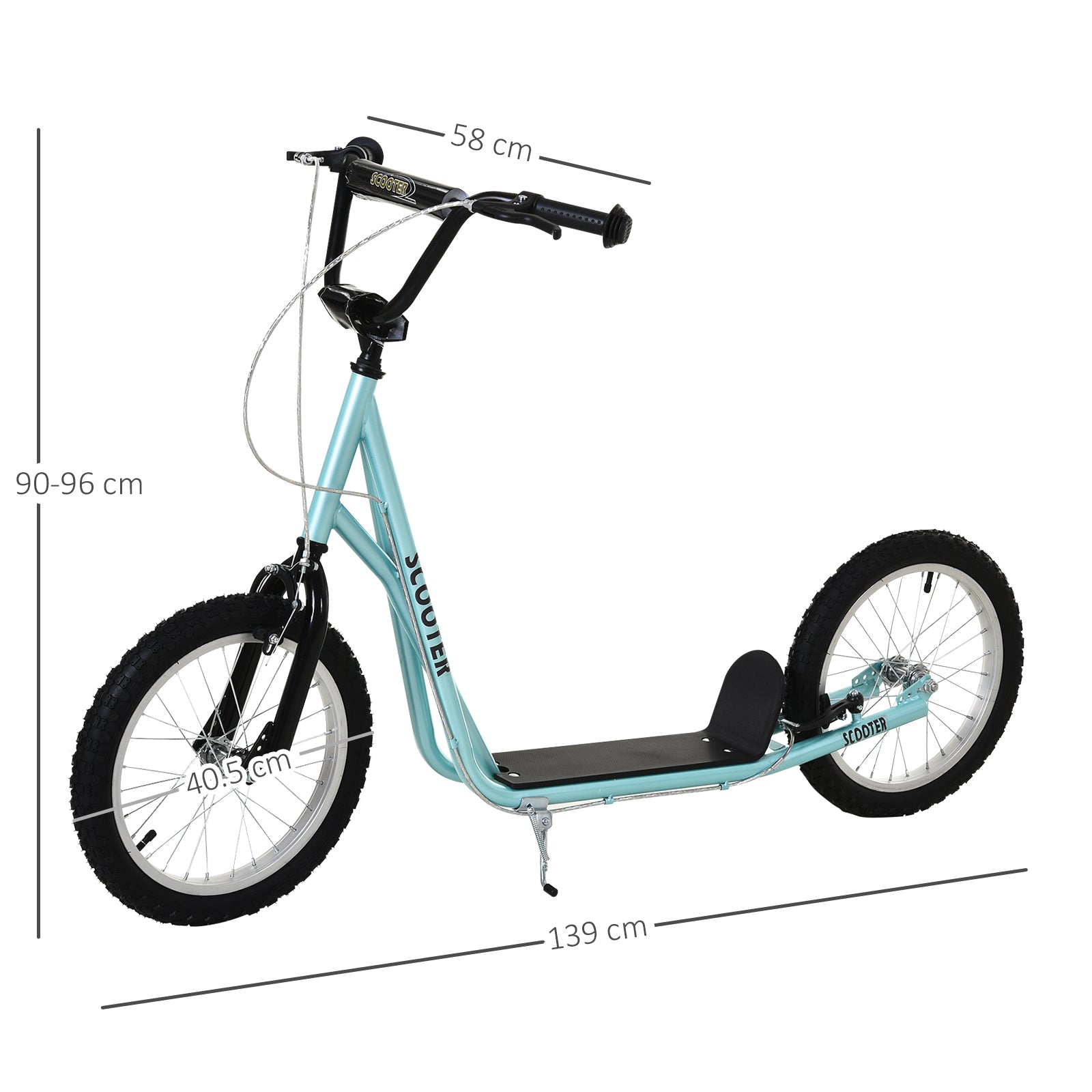 Kids Steel Frame Adjustable Kick Scooter Blue