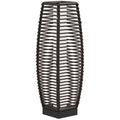 Solar Floor Lamp with Auto On Off Warm LED Lights - Brown