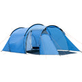 3 Man Tunnel Camping Tent with Vestibule and Weather-Resistant Rainfly - Blue