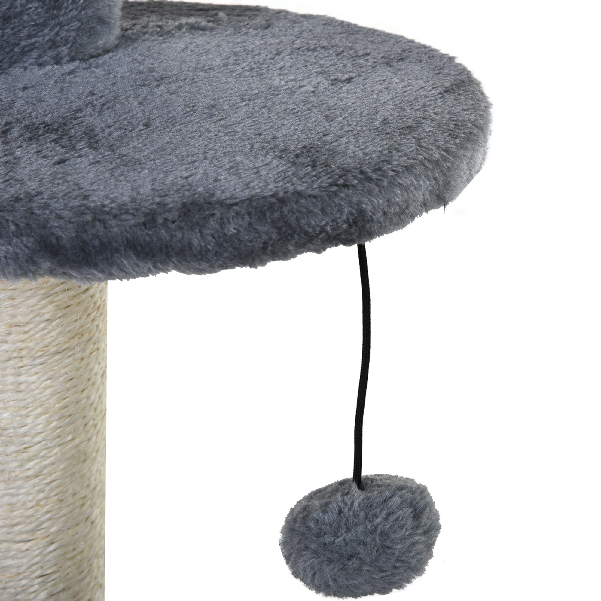 100cm Cat Tree for Indoor Cats, Multi-Activity Cat Tower with Perch House Scratching Post Platform Play Ball Rest Relax, Grey and White