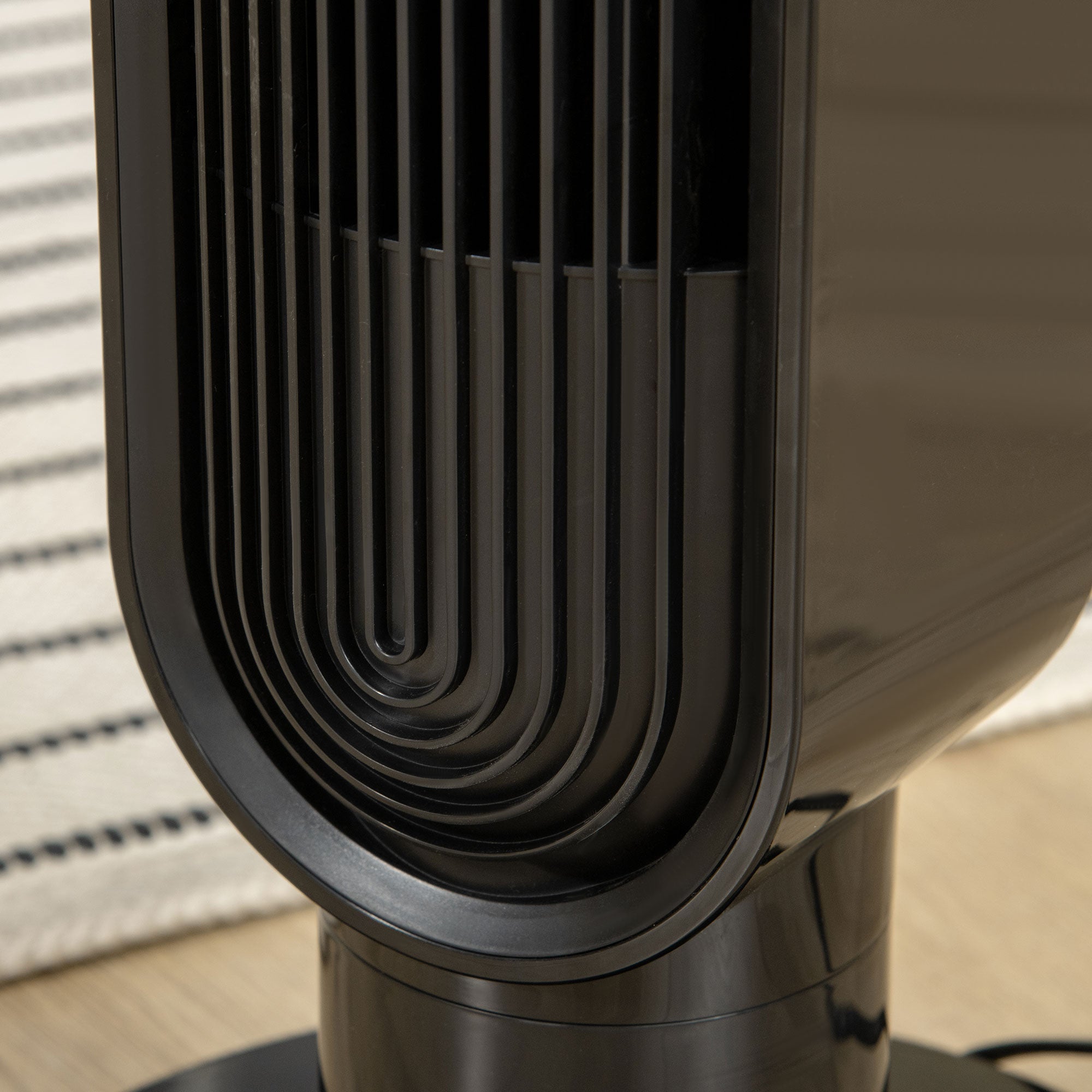 39" Tower Fan Cooling for Bedroom with Oscillating, 3 Speed, 12h Timer, LED Sensor Panel, Remote Controller, Black