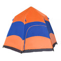 6 Man Double Layer Pop Up Camping Tent Shelter - Blue